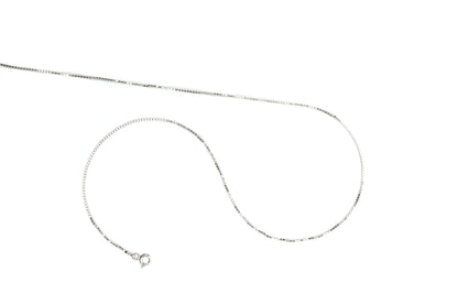 sterling silver necklace 18 inches Petite Box Chain Necklace