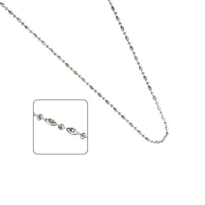 sterling silver necklace 16 inches Sparkling Rice Bead Necklace
